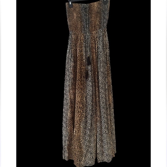 Animal Print Strapless Maxi Dress - Picture 1 of 3